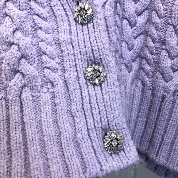 SOLD🌸Lilac Zara sweater with jewel buttons💜 - Picture 6 of 11
